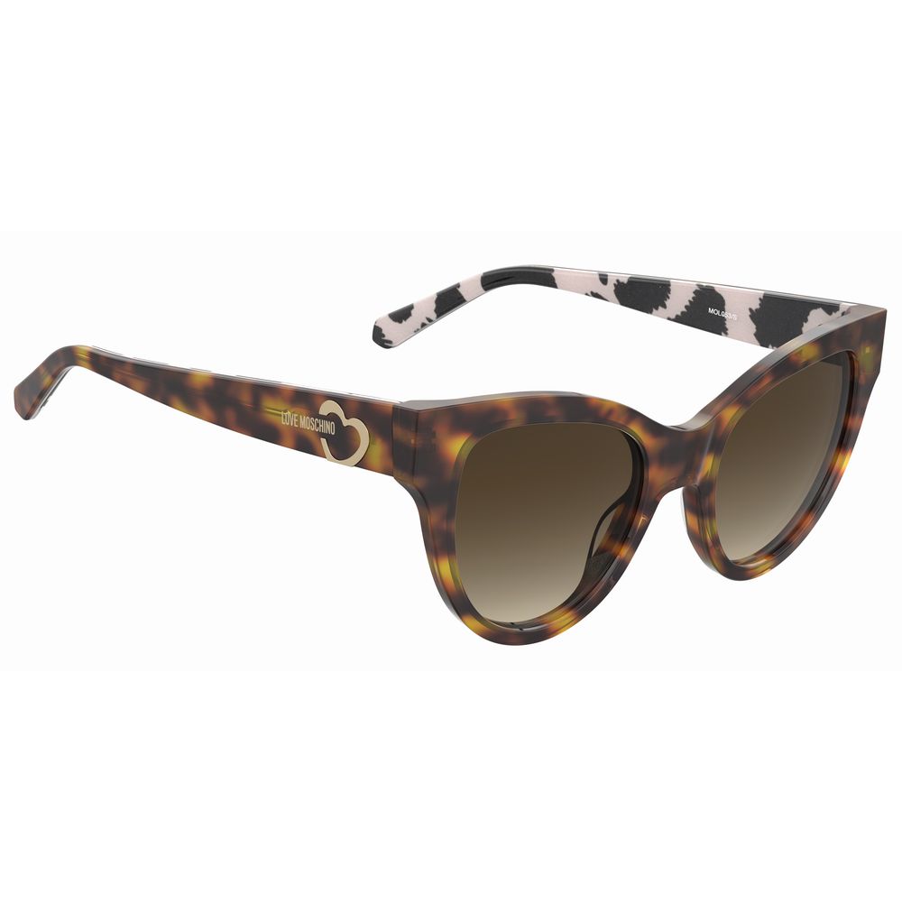 Love Moschino Brown Acetate Sunglasses by Love Moschino