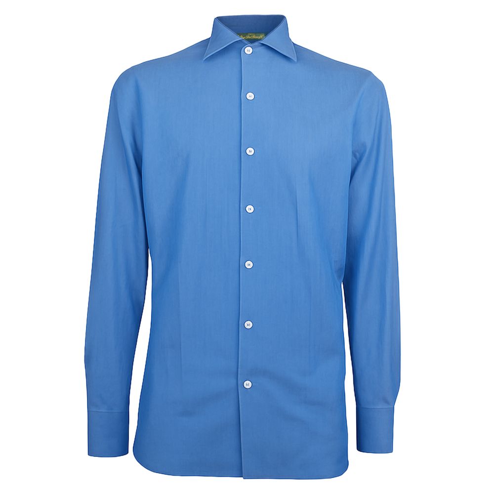 Made in Italy Blue Cotton Men's Shirt by Made in Italy