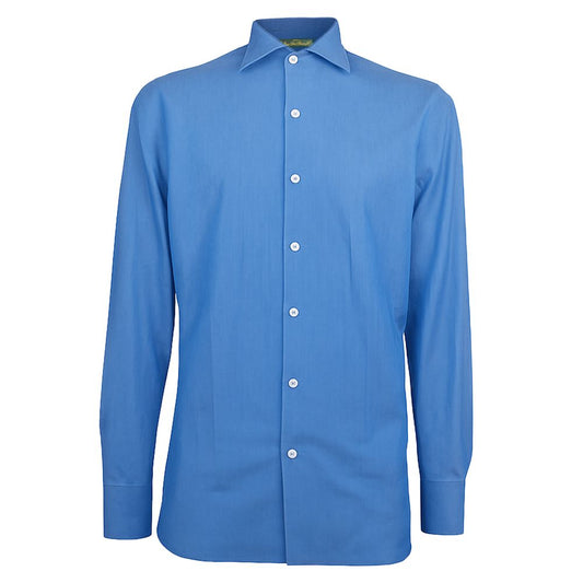 Made in Italy Blue Cotton Men's Shirt by Made in Italy