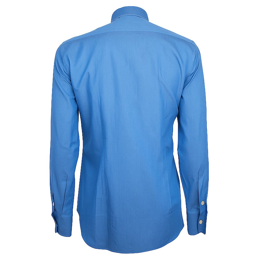Made in Italy Blue Cotton Men's Shirt by Made in Italy
