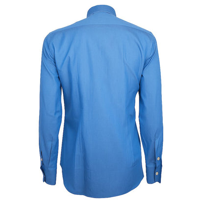 Made in Italy Blue Cotton Men's Shirt by Made in Italy