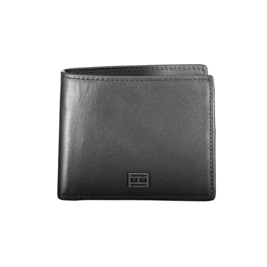 Portefeuille homme en cuir noir Tommy Hilfiger