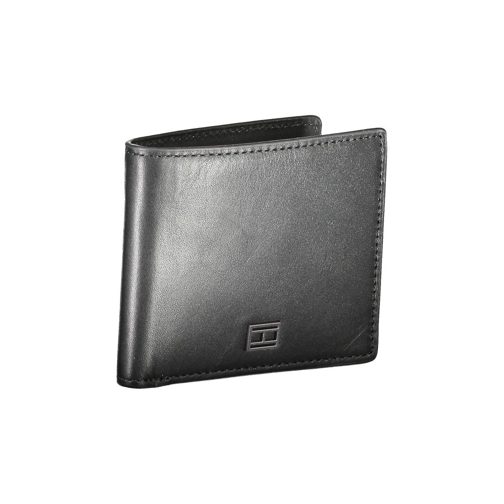 Portefeuille homme en cuir noir Tommy Hilfiger