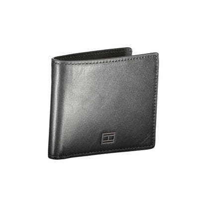 Portefeuille homme en cuir noir Tommy Hilfiger