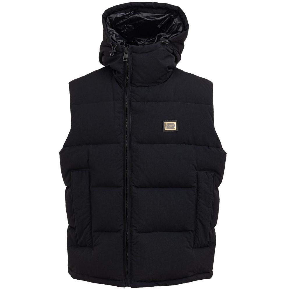 Dolce &amp; Gabbana Black Polyester Sleveless Jacket