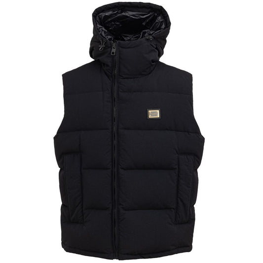Dolce &amp; Gabbana Black Polyester Sleveless Jacket