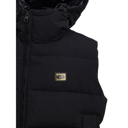Dolce &amp; Gabbana Black Polyester Sleveless Jacket
