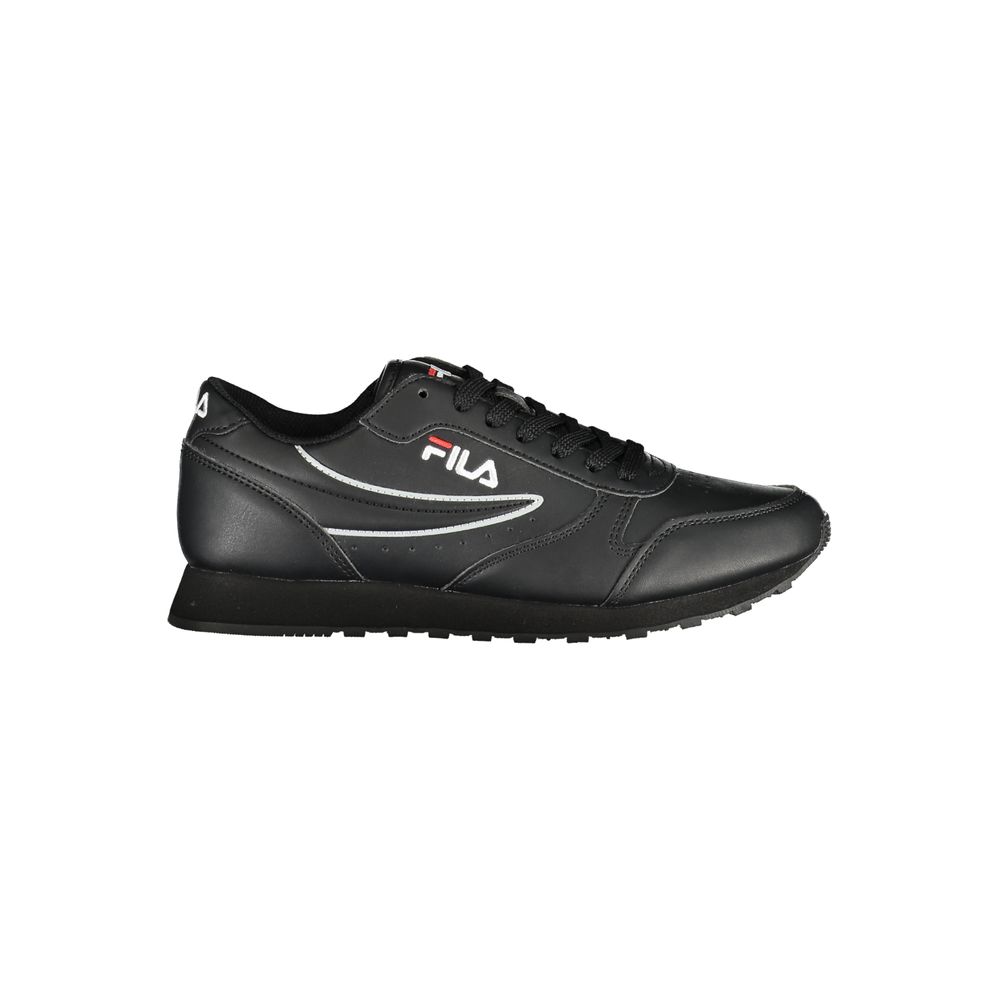 Fila Sleek Black Lace-Up Sport Sneakers by Fila