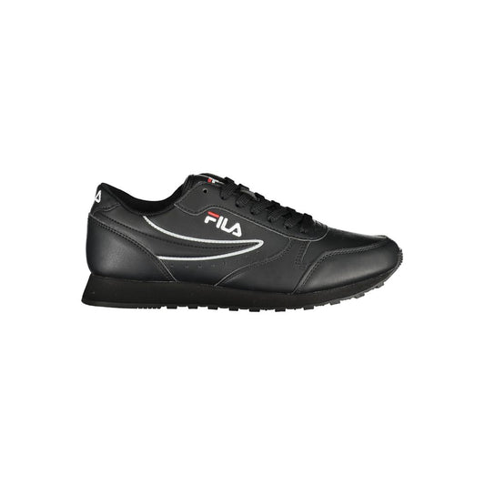 Fila Sleek Black Lace-Up Sport Sneakers by Fila
