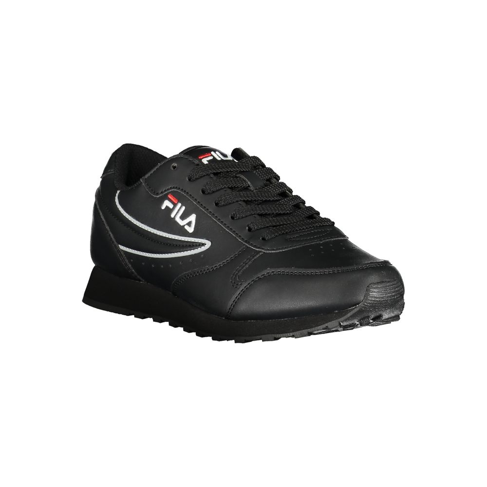 Fila Sleek Black Lace-Up Sport Sneakers by Fila