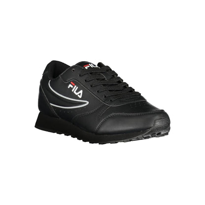 Fila Sleek Black Lace-Up Sport Sneakers by Fila