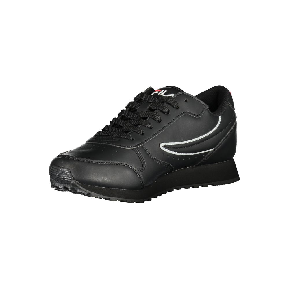 Fila Sleek Black Lace-Up Sport Sneakers by Fila