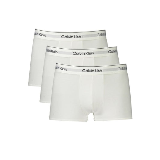 Caleçon boxer homme en coton blanc Calvin Klein