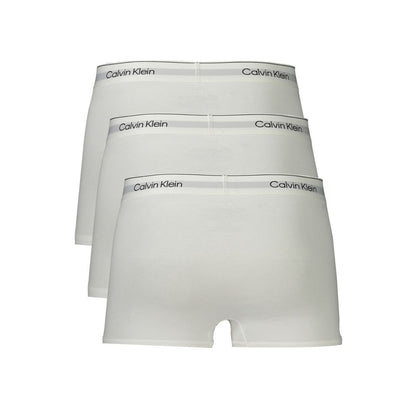 Caleçon boxer homme en coton blanc Calvin Klein
