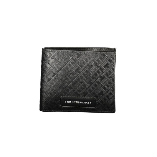 Portefeuille homme en cuir noir Tommy Hilfiger
