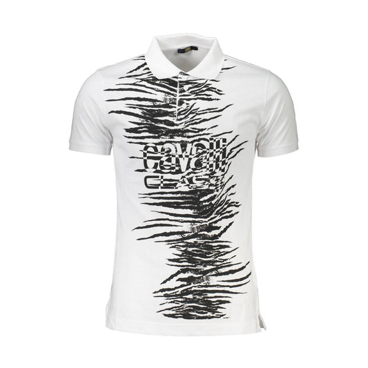 Polo Cavalli Class en coton blanc pour homme