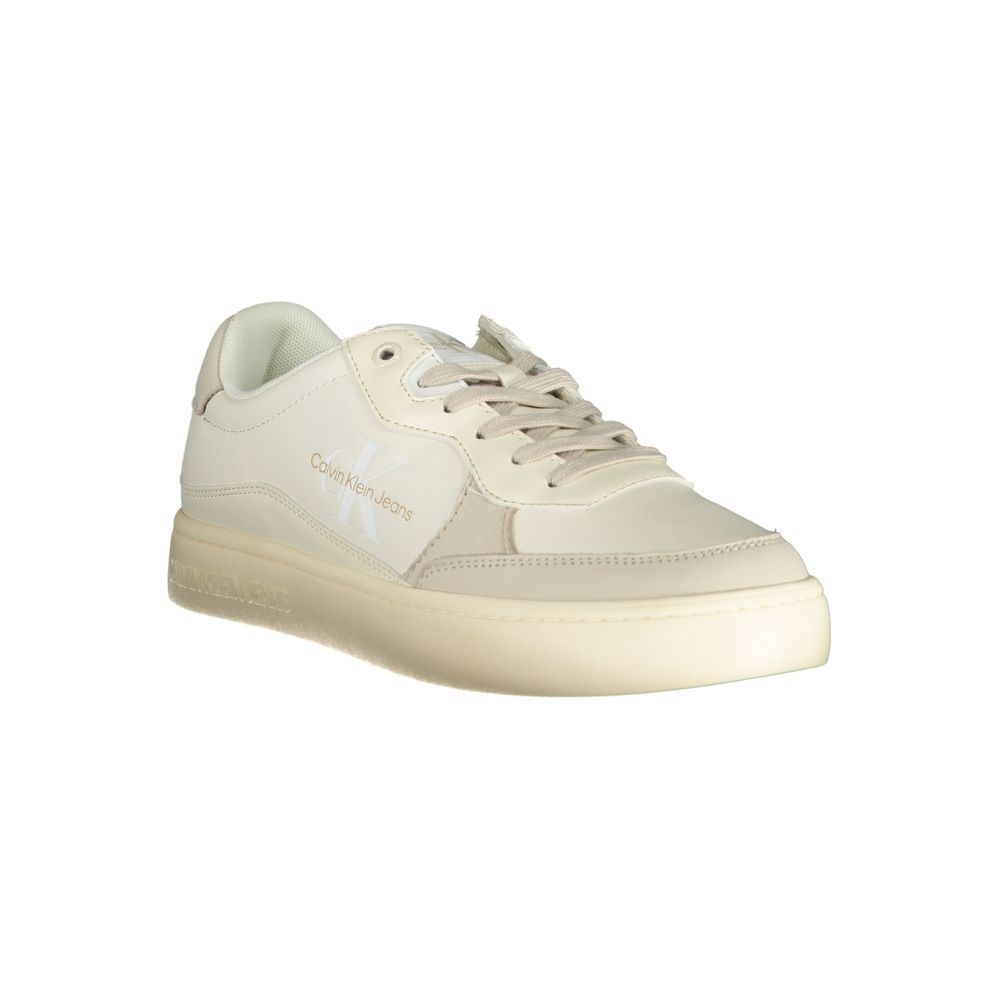 Calvin Klein Elegant White Sneakers with Contrast Accents by Calvin Klein
