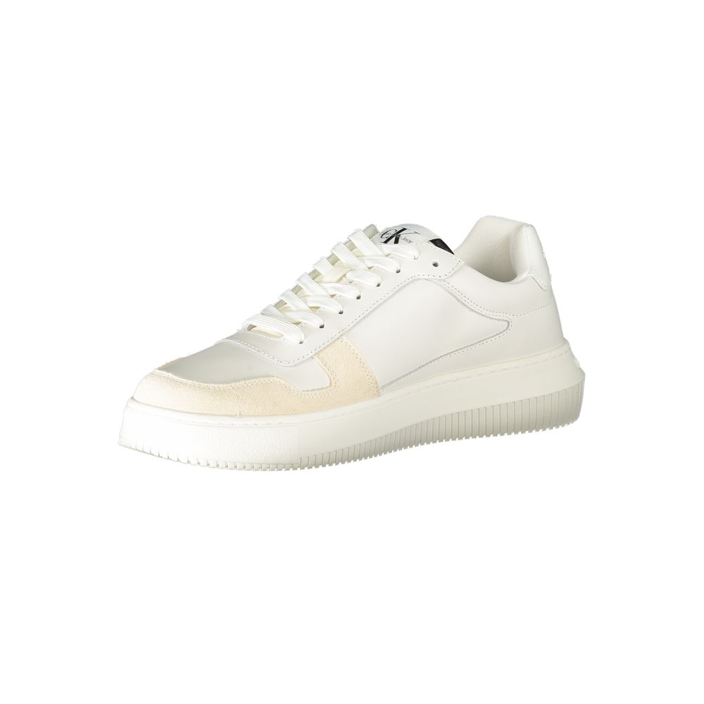 Calvin Klein White Polyester Sneaker by Calvin Klein