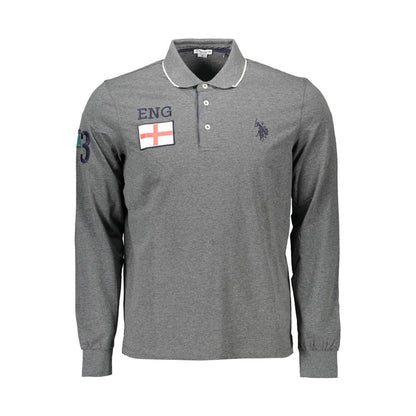 Polo gris en coton pour homme, US POLO ASSN.