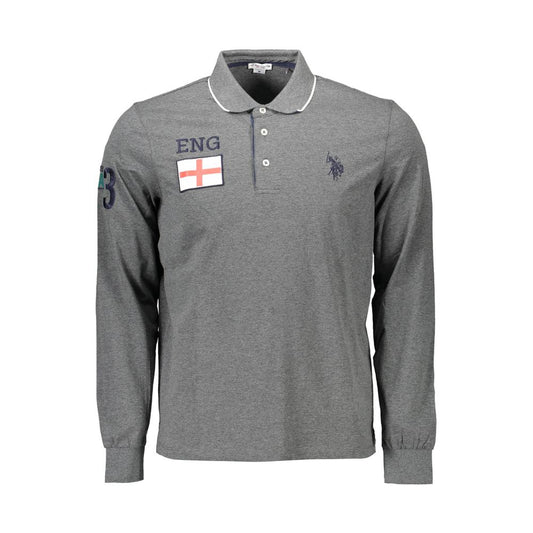 Polo gris en coton pour homme, US POLO ASSN.