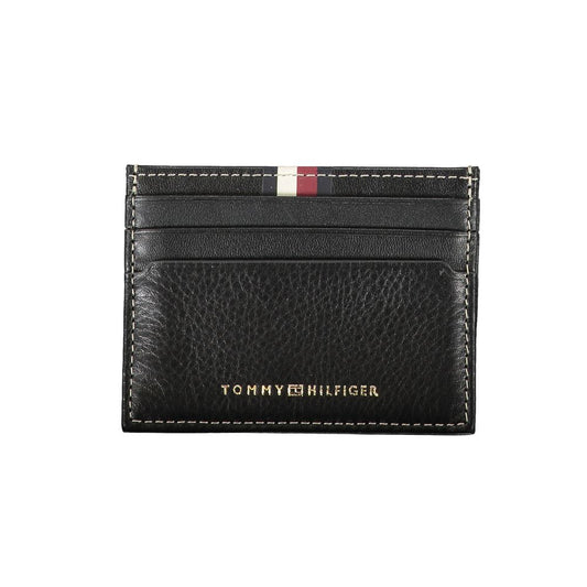 Portefeuille homme en cuir noir Tommy Hilfiger