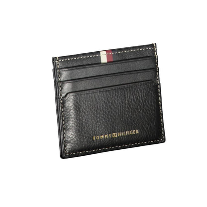 Portefeuille homme en cuir noir Tommy Hilfiger