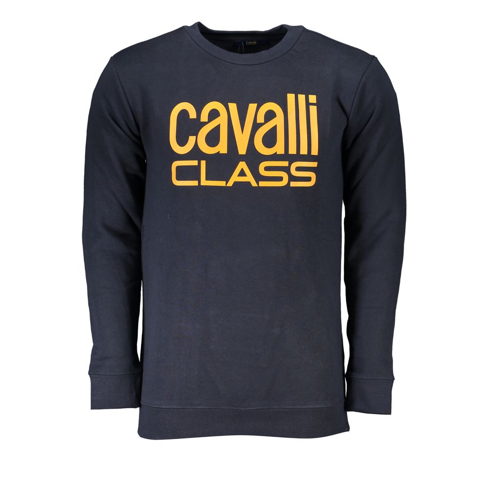 Cavalli Class Blue Cotton Sweater by Cavalli Class