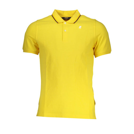 Polo K-WAY jaune soleil à détails contrastés