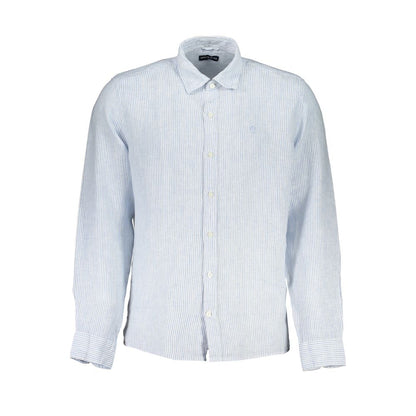 North Sails Light Blue Linen Men Shirt by North Sails