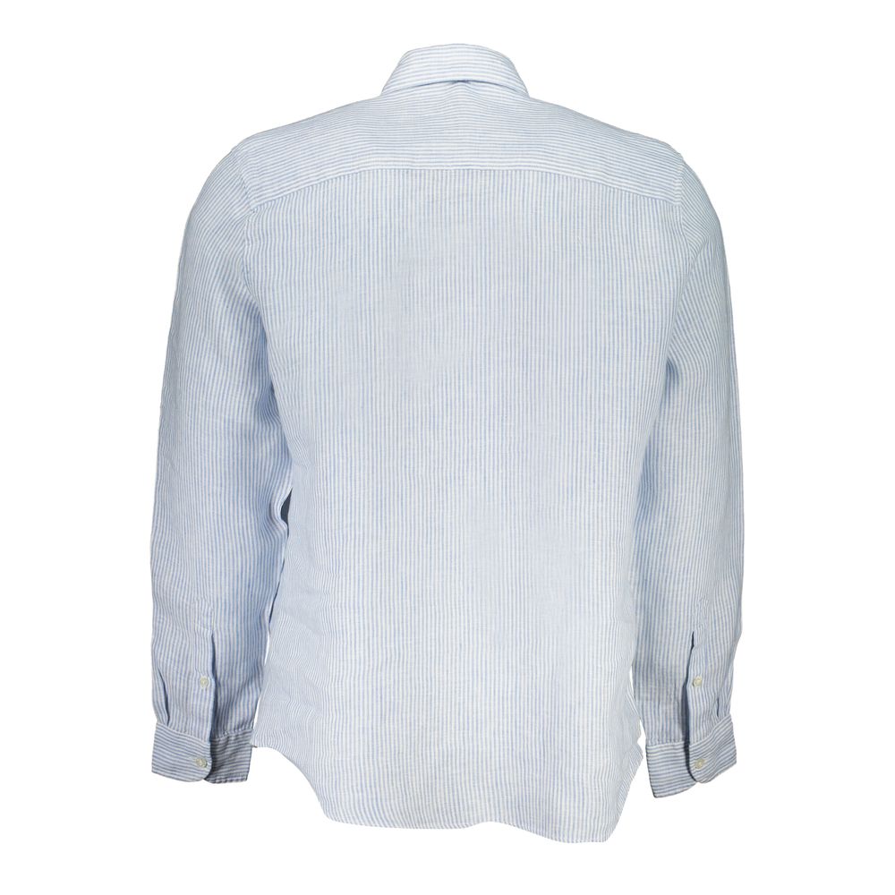 North Sails Light Blue Linen Men Shirt by North Sails