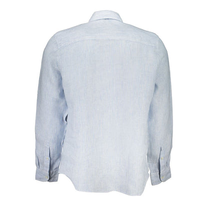 North Sails Light Blue Linen Men Shirt by North Sails