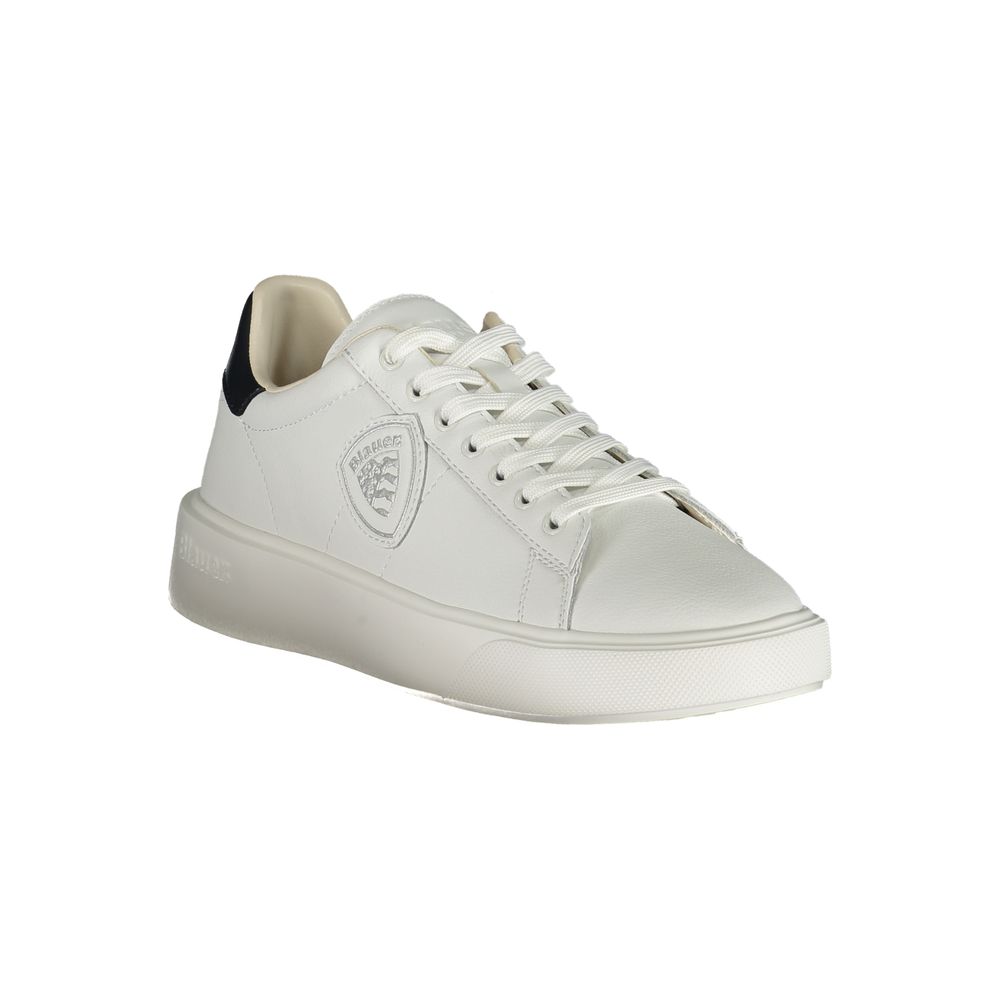 Blauer White Polyethylene Men Sneaker by Blauer