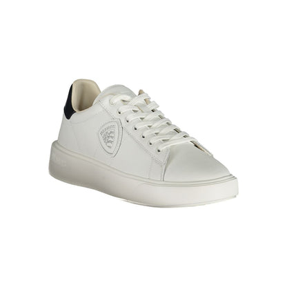 Blauer White Polyethylene Men Sneaker by Blauer
