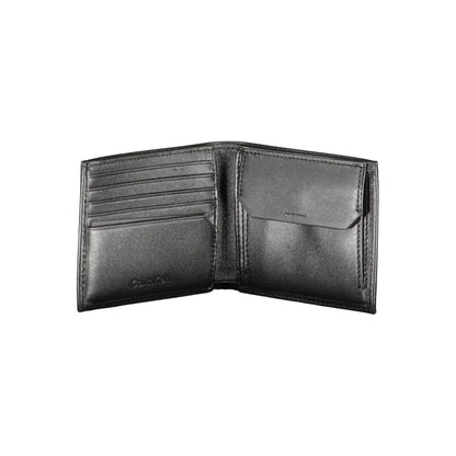 Portefeuille homme en cuir noir Calvin Klein