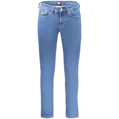 Tommy Hilfiger Blue Cotton Men Slim Tapered Jean