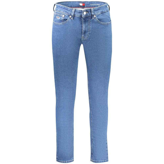 Tommy Hilfiger Blue Cotton Men Slim Tapered Jean