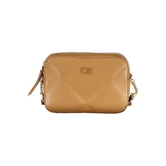 Sac à main en polyester marron Calvin Klein