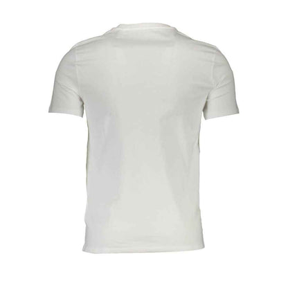 Guess Jeans V Neck Organic Cotton T Shirt White Edition