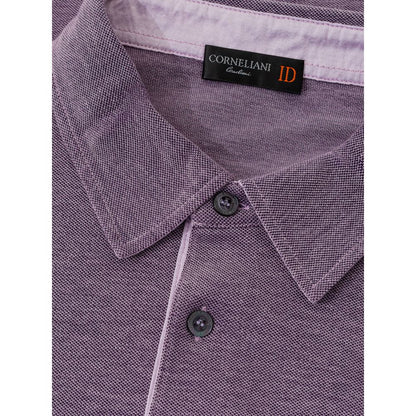 Polo en coton violet Corneliani