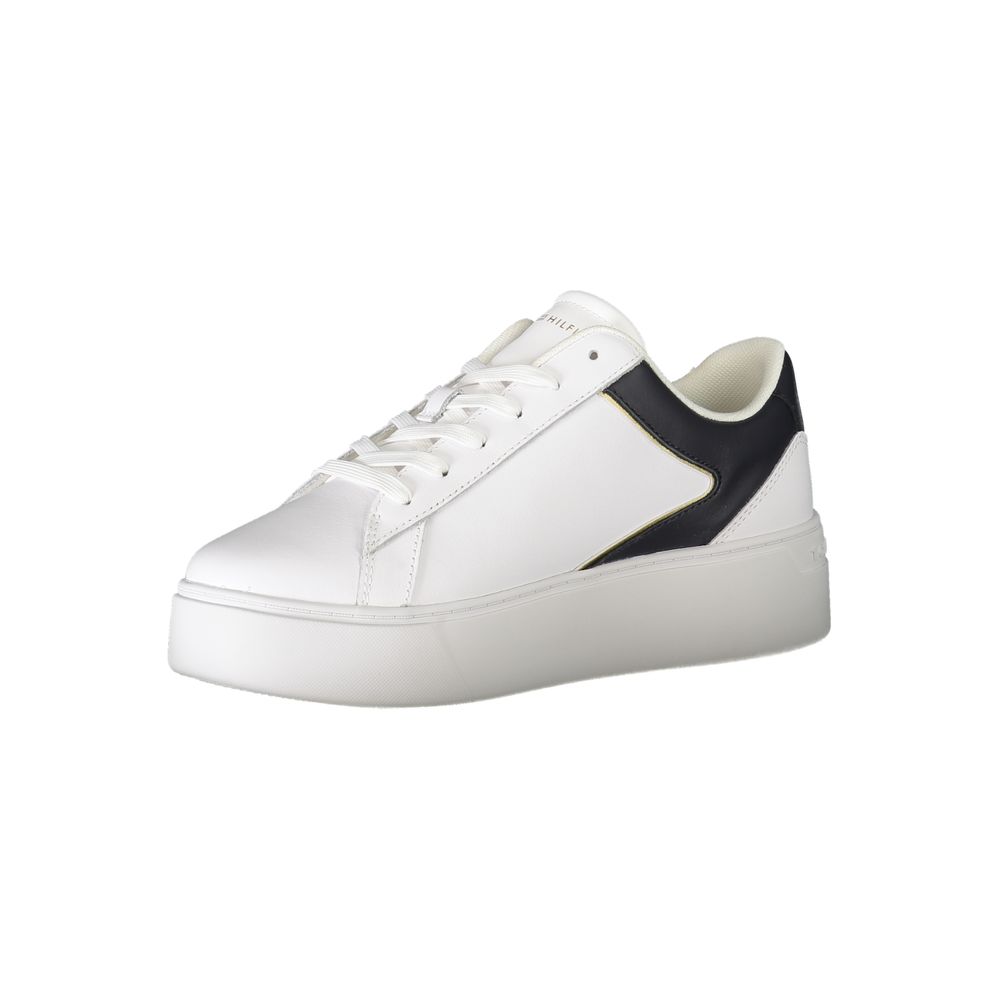 Tommy Hilfiger White Polyester Sneaker by Tommy Hilfiger