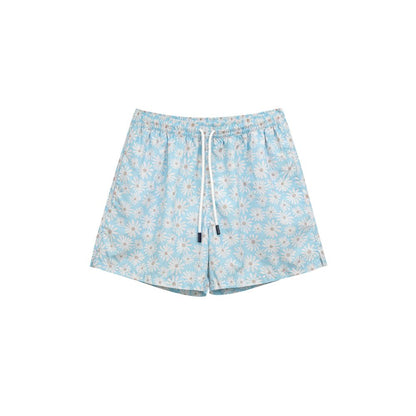 Short de bain en polyester bleu Gran Sasso