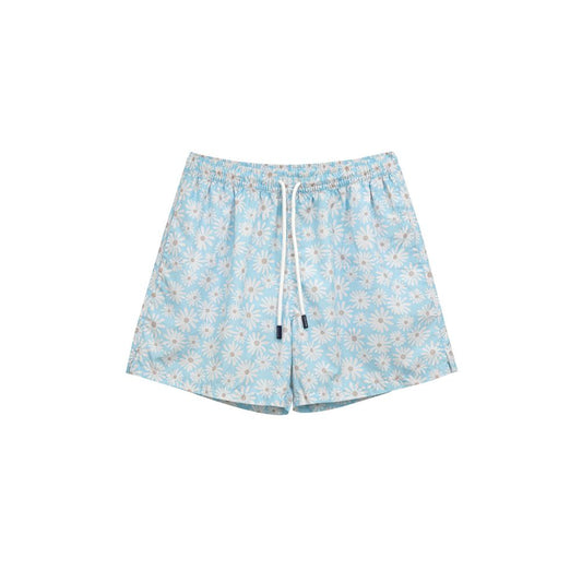 Short de bain en polyester bleu Gran Sasso