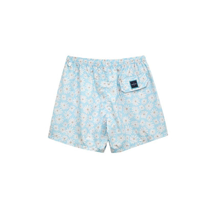 Short de bain en polyester bleu Gran Sasso