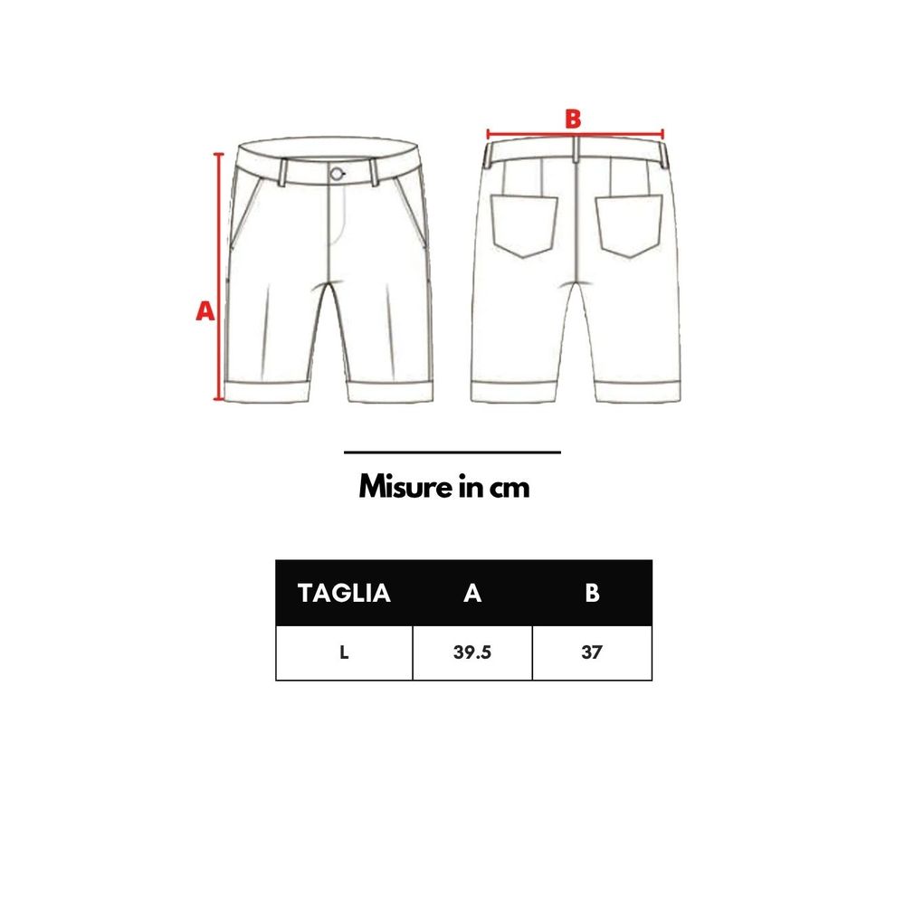 Short de bain en polyester bleu Gran Sasso