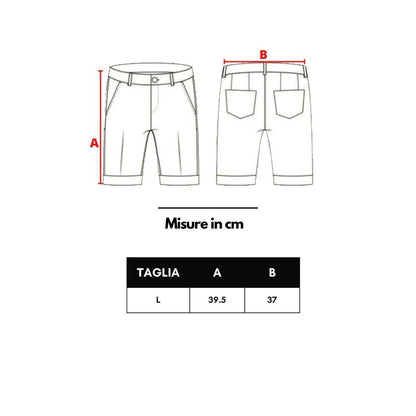 Short de bain en polyester bleu Gran Sasso