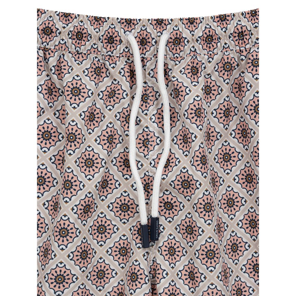 Short de bain en polyester rose Gran Sasso