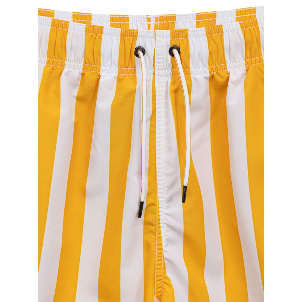 Maillot de bain en polyester jaune Emporio Armani