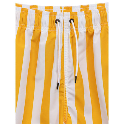 Maillot de bain en polyester jaune Emporio Armani