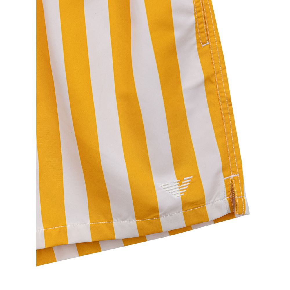 Maillot de bain en polyester jaune Emporio Armani