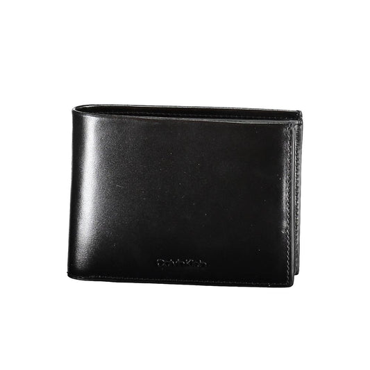 Portefeuille homme en cuir noir Calvin Klein